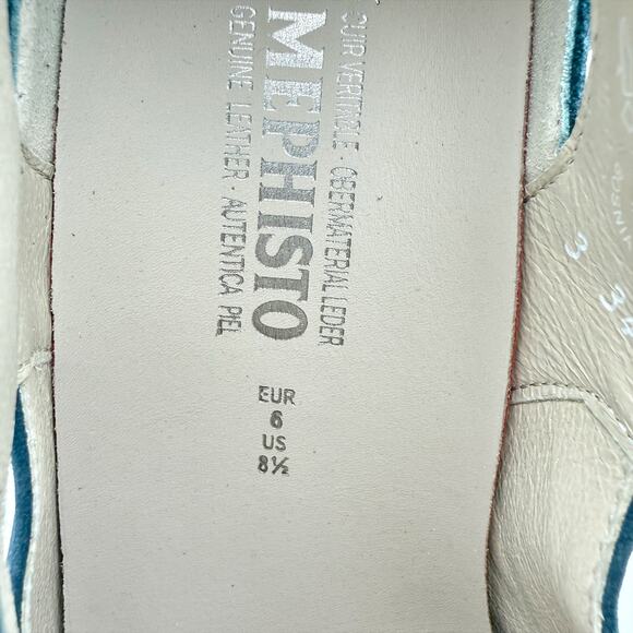 Mephisto Womens Marisa Shoes US 8.5 EU 38.5 Blue Leather Mary Janes NIB - Picture 12 of 12